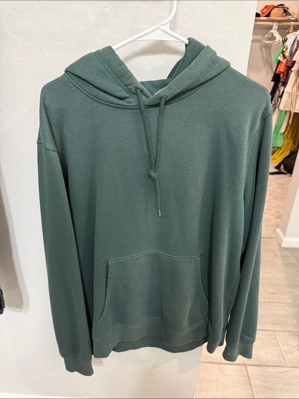 H&M Men's Forest Green Hooded Sweatshirt